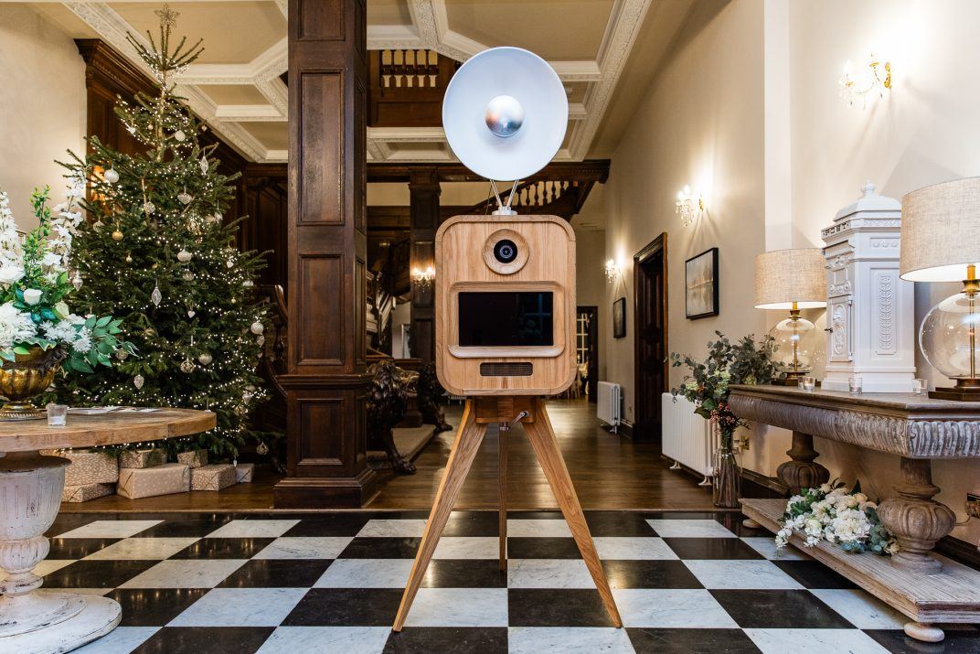 Christmas party photo booth hire at Bourton Hall