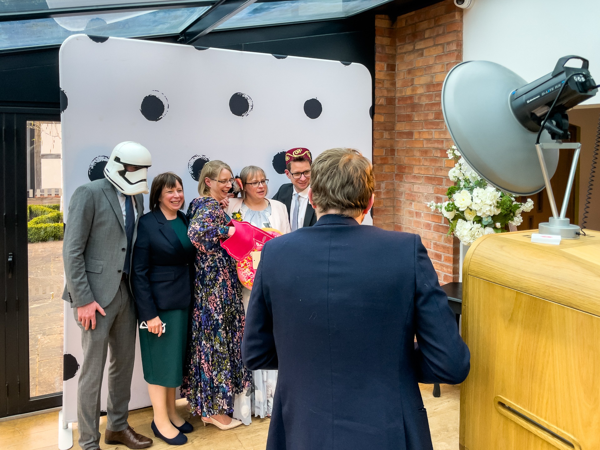 Redhouse Barn photo booth hire in action