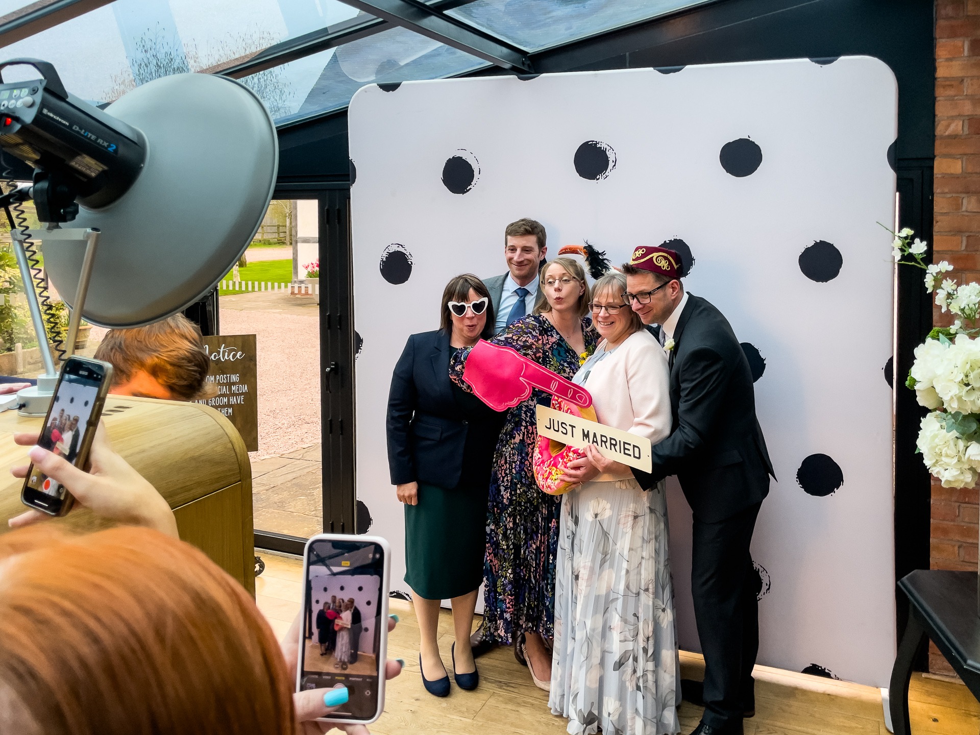 Redhouse Barn photo booth hire in action