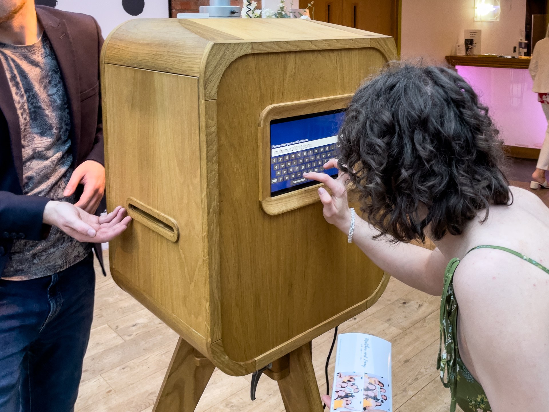 Redhouse Barn photo booth hire in action