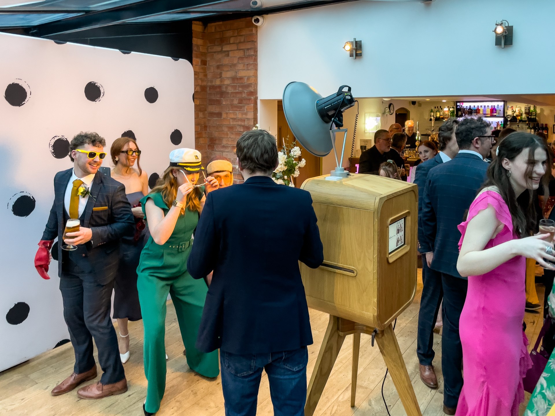Redhouse Barn photo booth hire in action